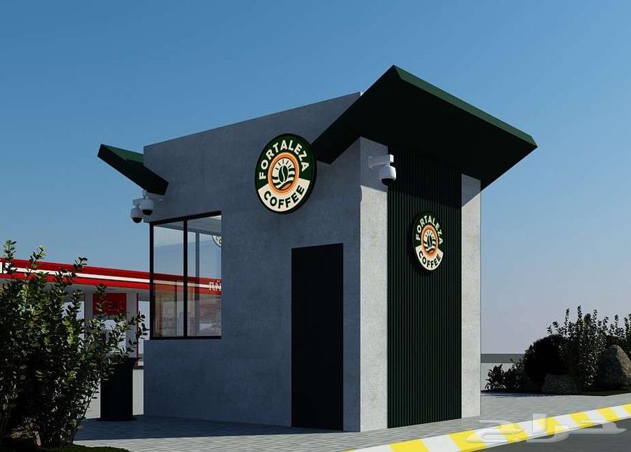 مصمم 3d كشك قهوه 3d drive thru64379838205059112