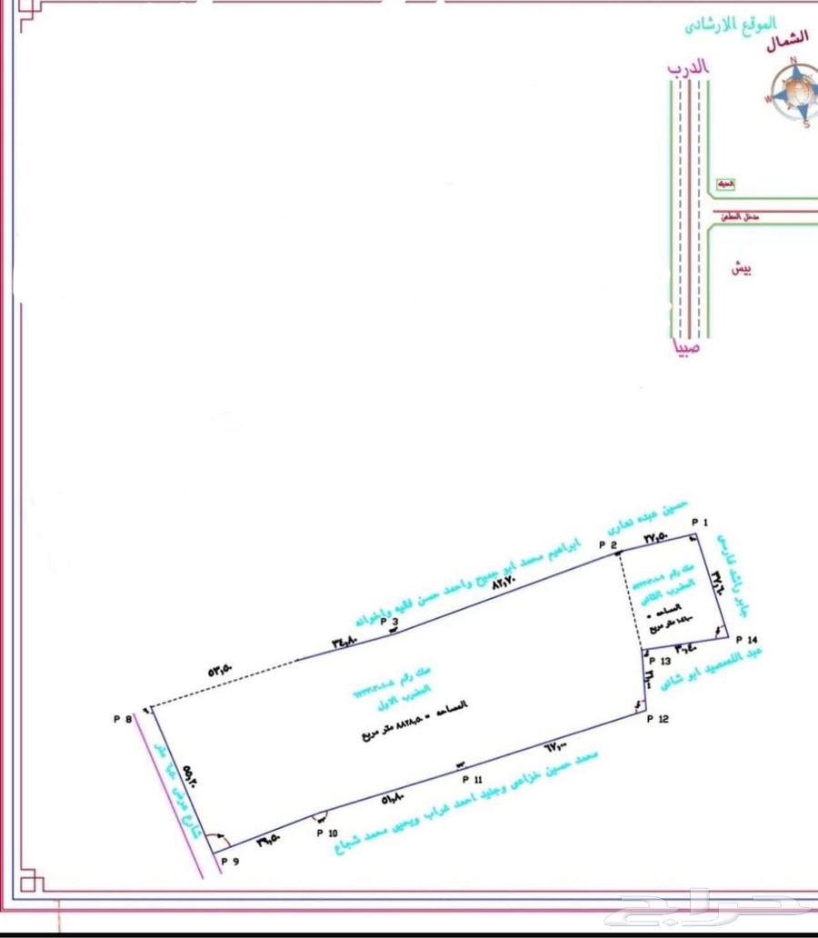 ارض للبيع بيش64606217038594110